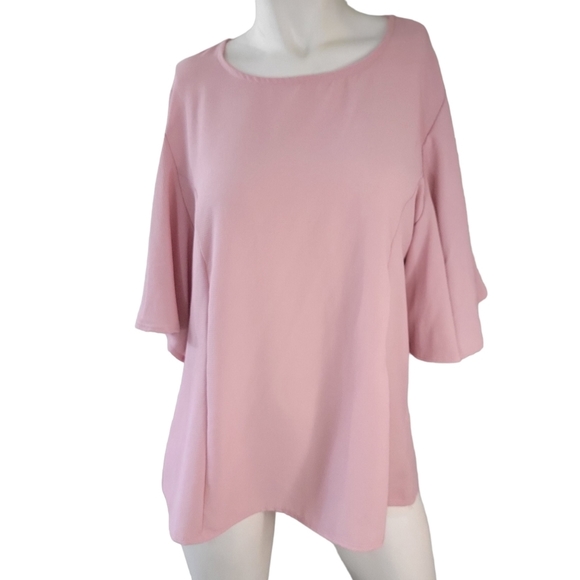 Boohoo Tops - 𝅺4/$25 Boohoo Pink Top With Angel Wing Sleeve Size 16